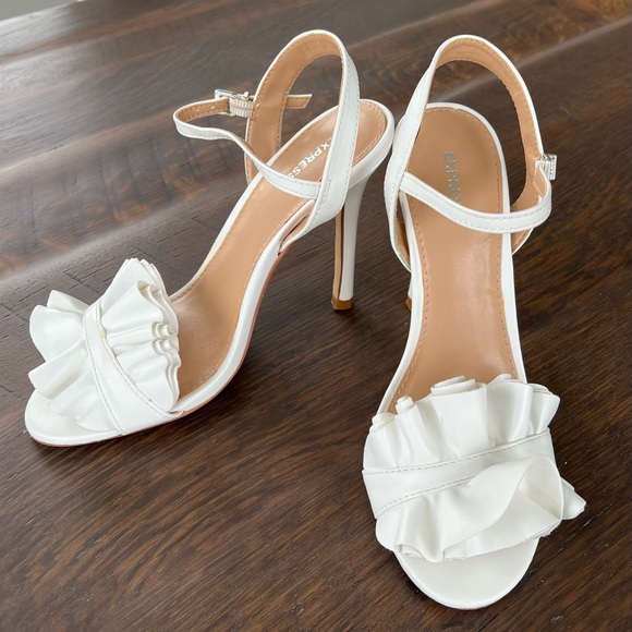 Express Shoes Express White Heels Poshmark